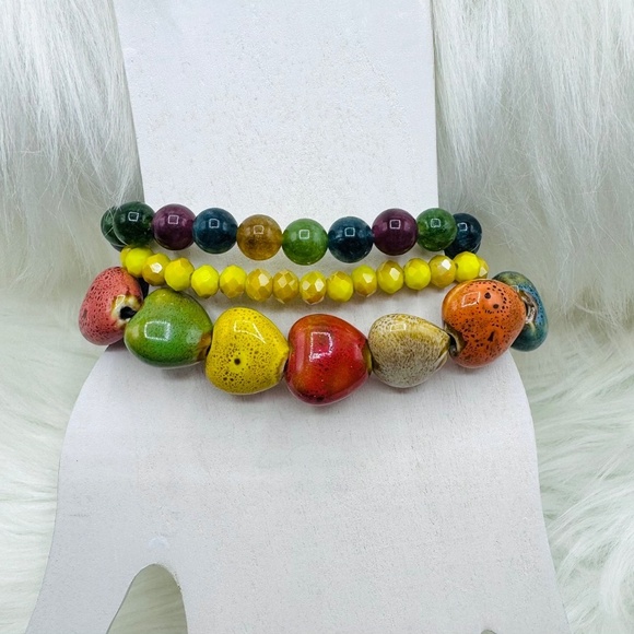 Bohemian Style Ceramic Bracelet Heart Bundle - Picture 4 of 5